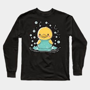 Rubber Duck And Duckling Men Women Kids Long Sleeve T-Shirt